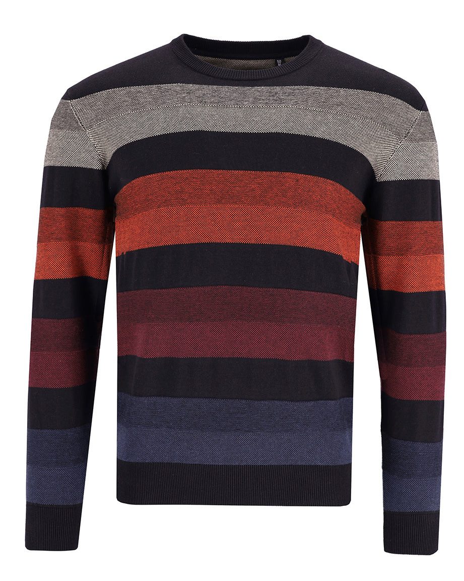 Hajo Rundhalspullover Rundhalspullover in Farbverlauf allover günstig online kaufen