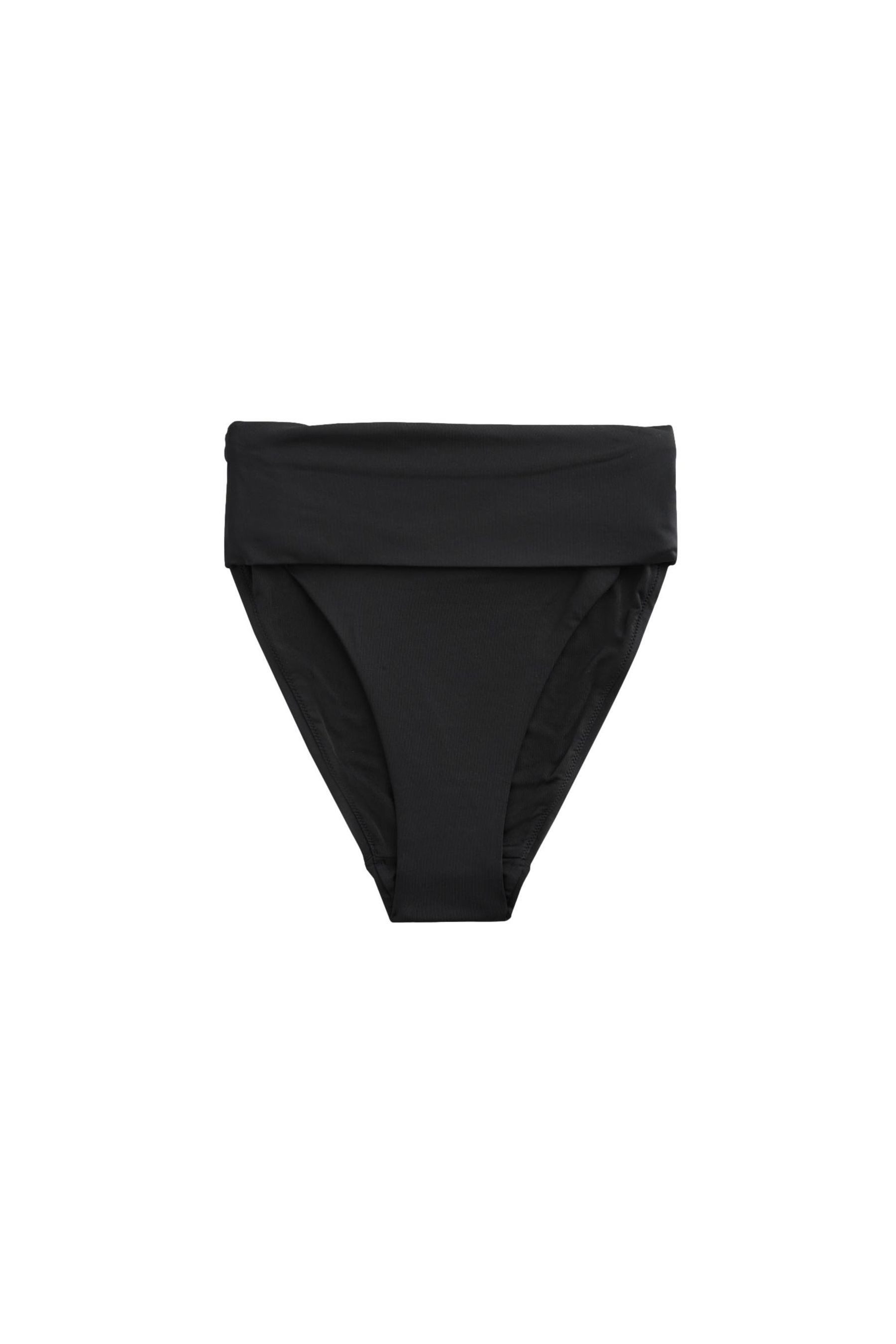 Highwaist-Bikini-Hose Hochbund-Bikinislip mit Rollbund und hohen Bein