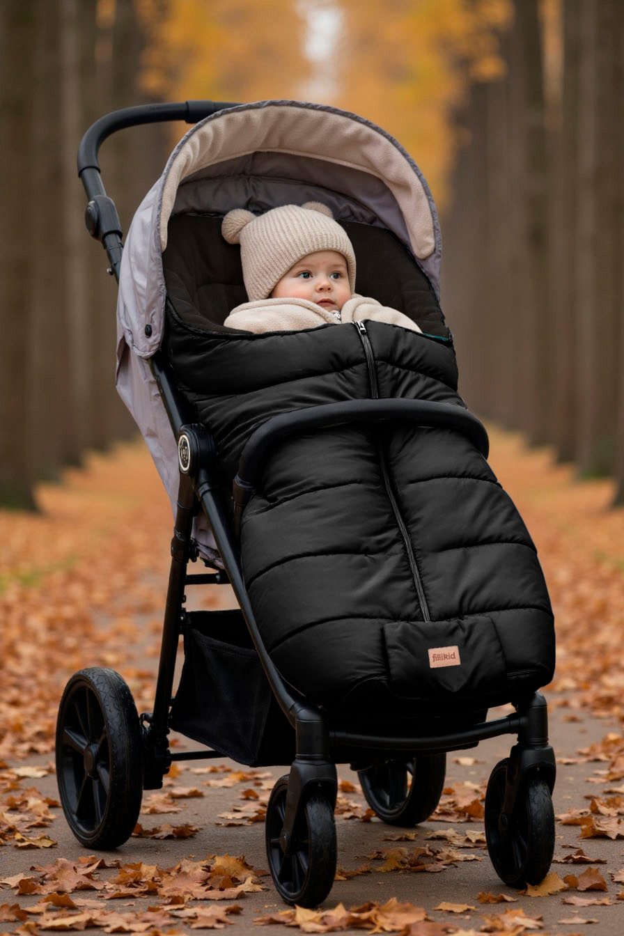 Fillikid Fußsack Eco Big Winterfußsack, schwarz