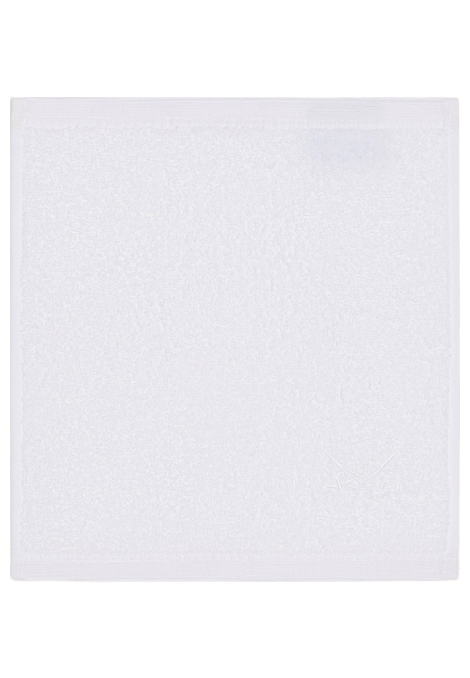 Sansibar Sylt Seiftuch Sansibar mit 6 weiß 30x30 Set 6er gesticktem mit Classic, (Set, tlg., cm), Säbel 30x30 hochwertiger Frottier-Serie Stickerei Sansibar cm Säbel