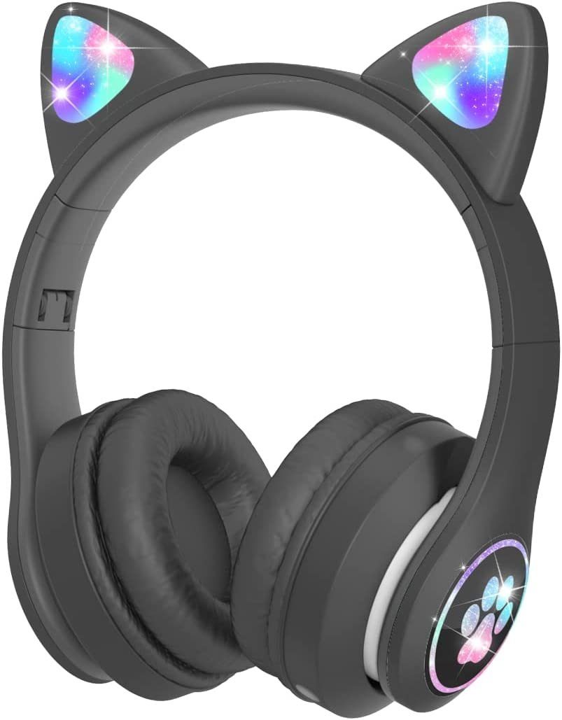 DOPWii Bluetooth Kopfhörer Kinder,Faltbar(Geräuschunterdrückung,Anruff) Kopfhörer (bluetooth) Schwarz