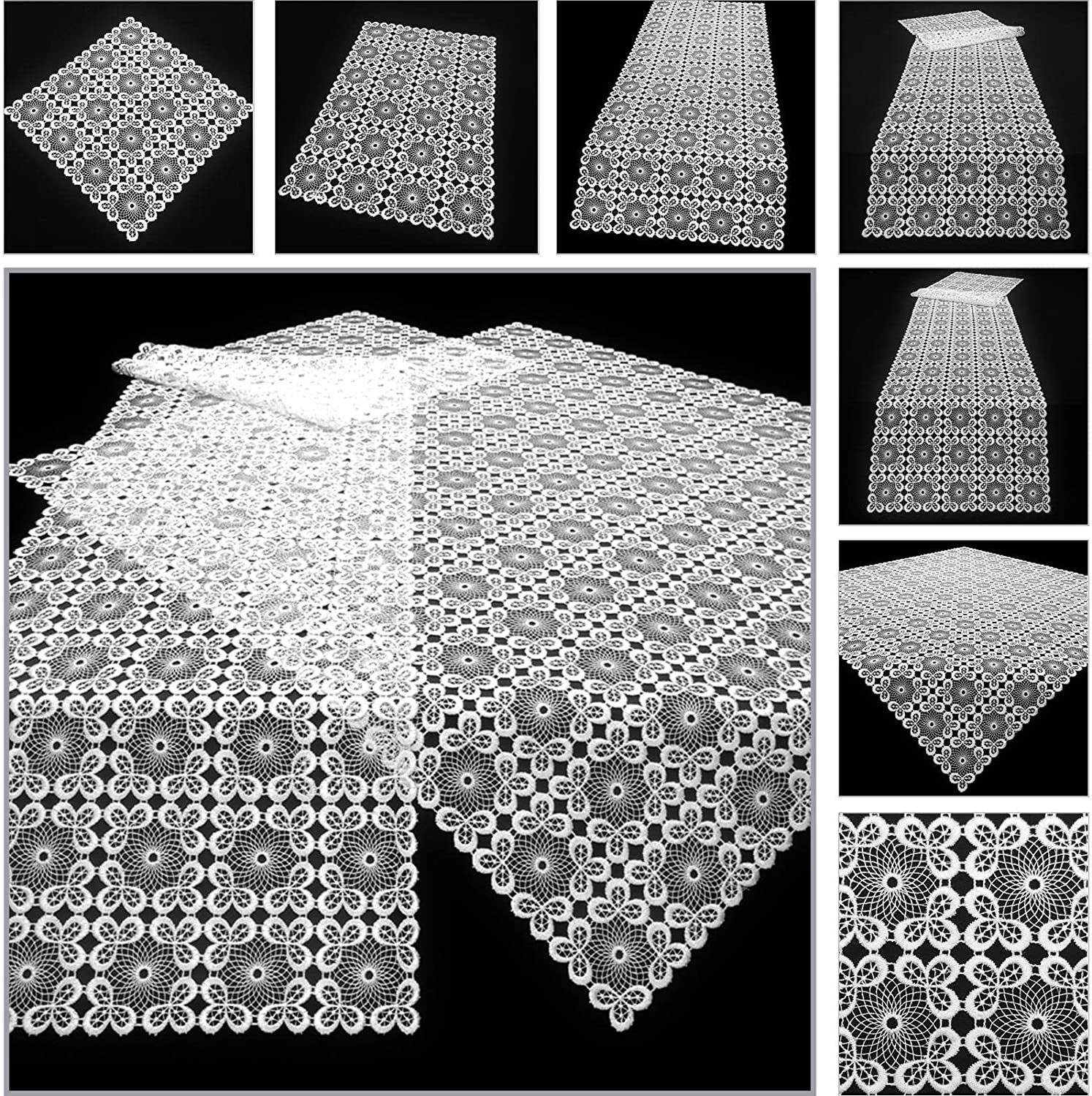 Brilliant Tischdecke Spitzeneinsatz / Versch. Größen / TW-37804, Spitzenein günstig online kaufen