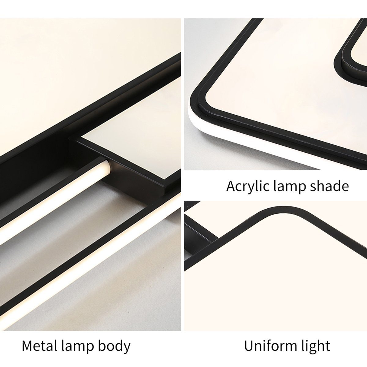 style home LED Deckenleuchte Modern Deckenlampe für Wohnzimmer Schlafzimmer, 150W-Dimmabr 3000-6000K, LED fest integriert, warmweiß bis kaltweiß dimmbar mit Fer – Bild 4 von 5