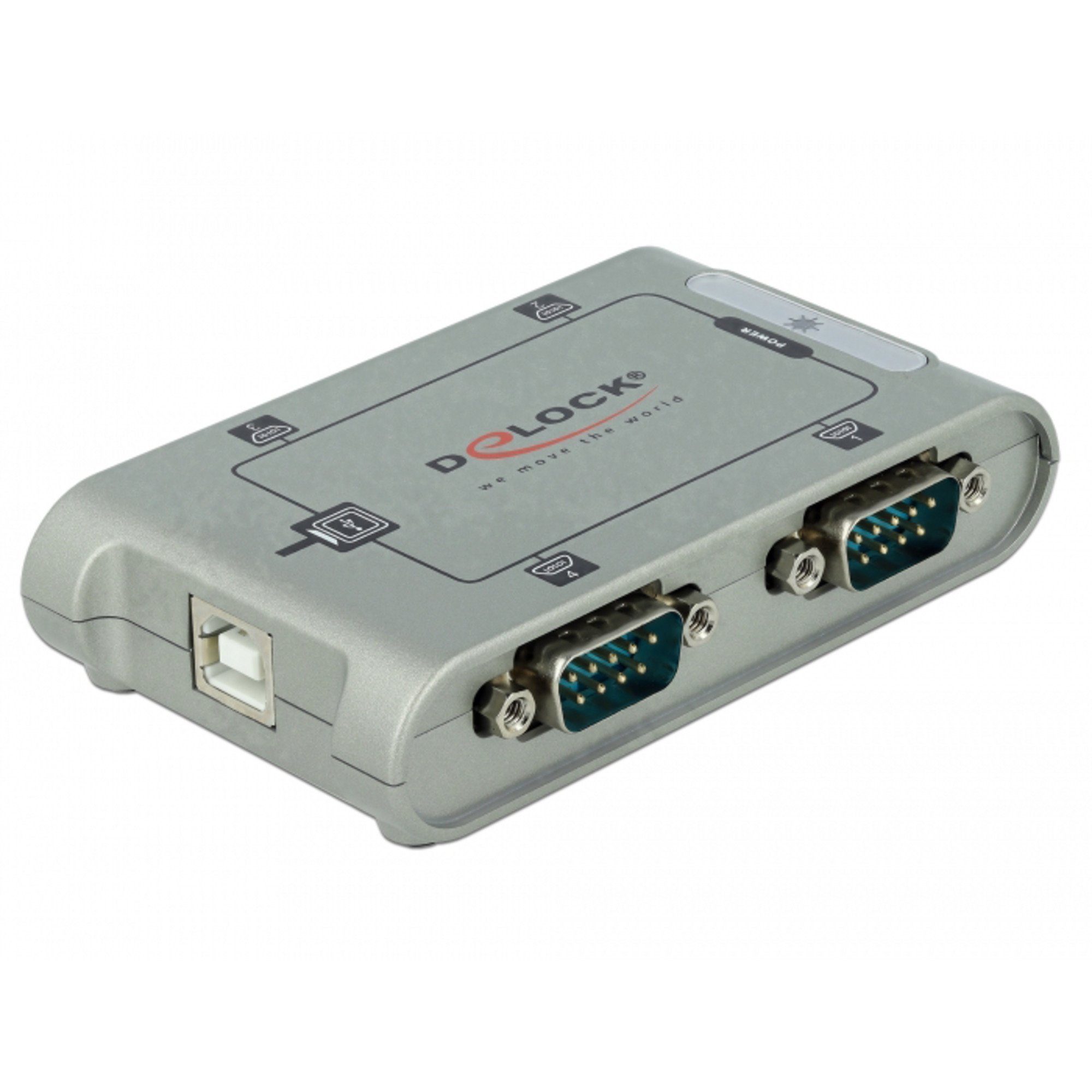 DeLOCK USB 2.0 Adapter, USB-A Stecker > 4x Seriell Computer-Kabel