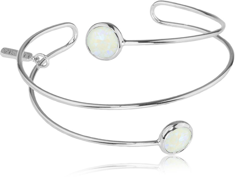 Armreif "Spiral Armreif Fjella mit zwei Kristallen von Swarovski®"