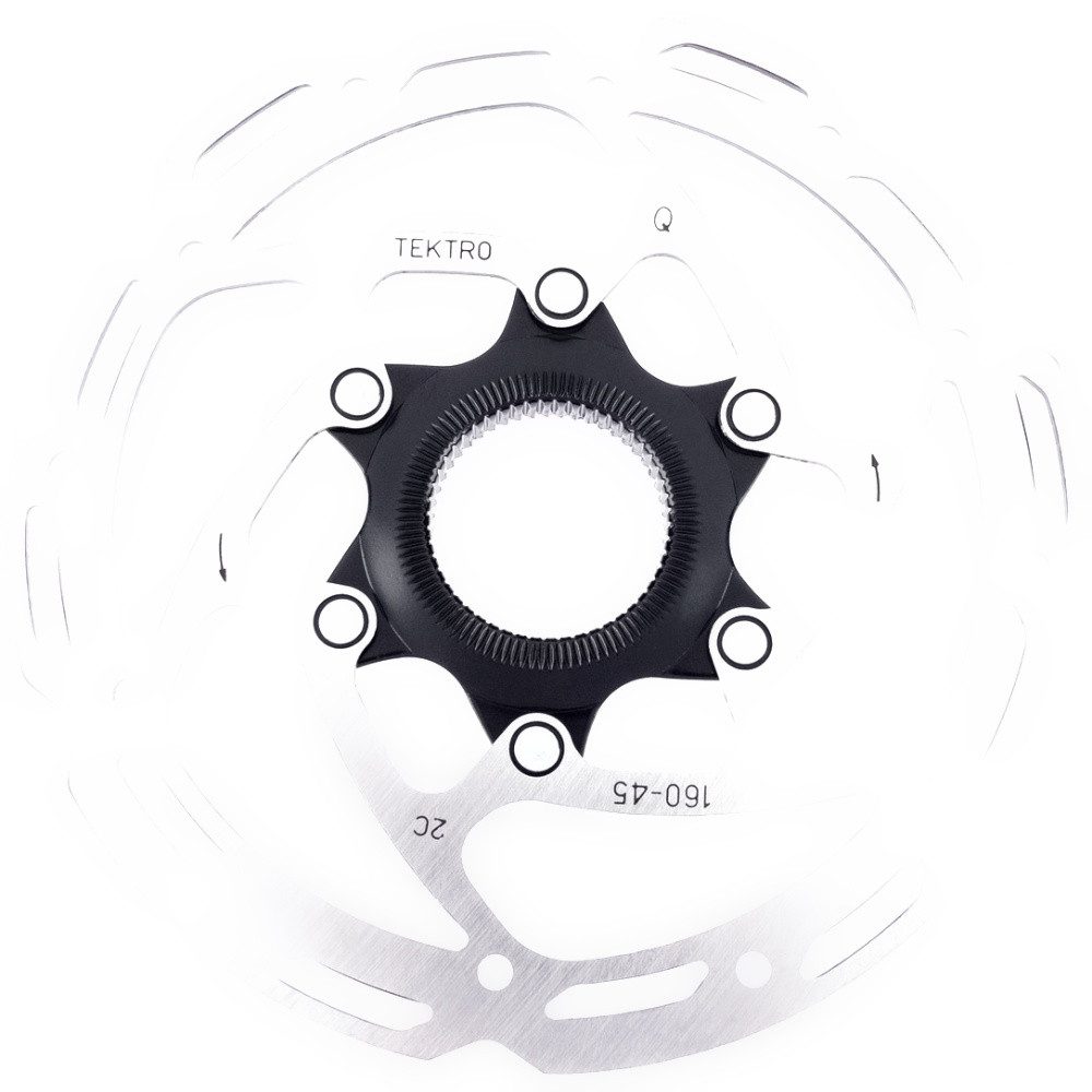Tektro Bremsscheibe Tektro Bremsscheibe 45" 160mm F.HD-T390 160MMX2,3MM CENTER L silber ca