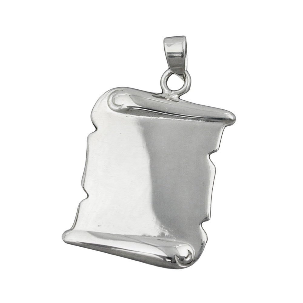 Kettenanhänger Anhänger Dokumentrolle zum Gravieren, 925 Silber