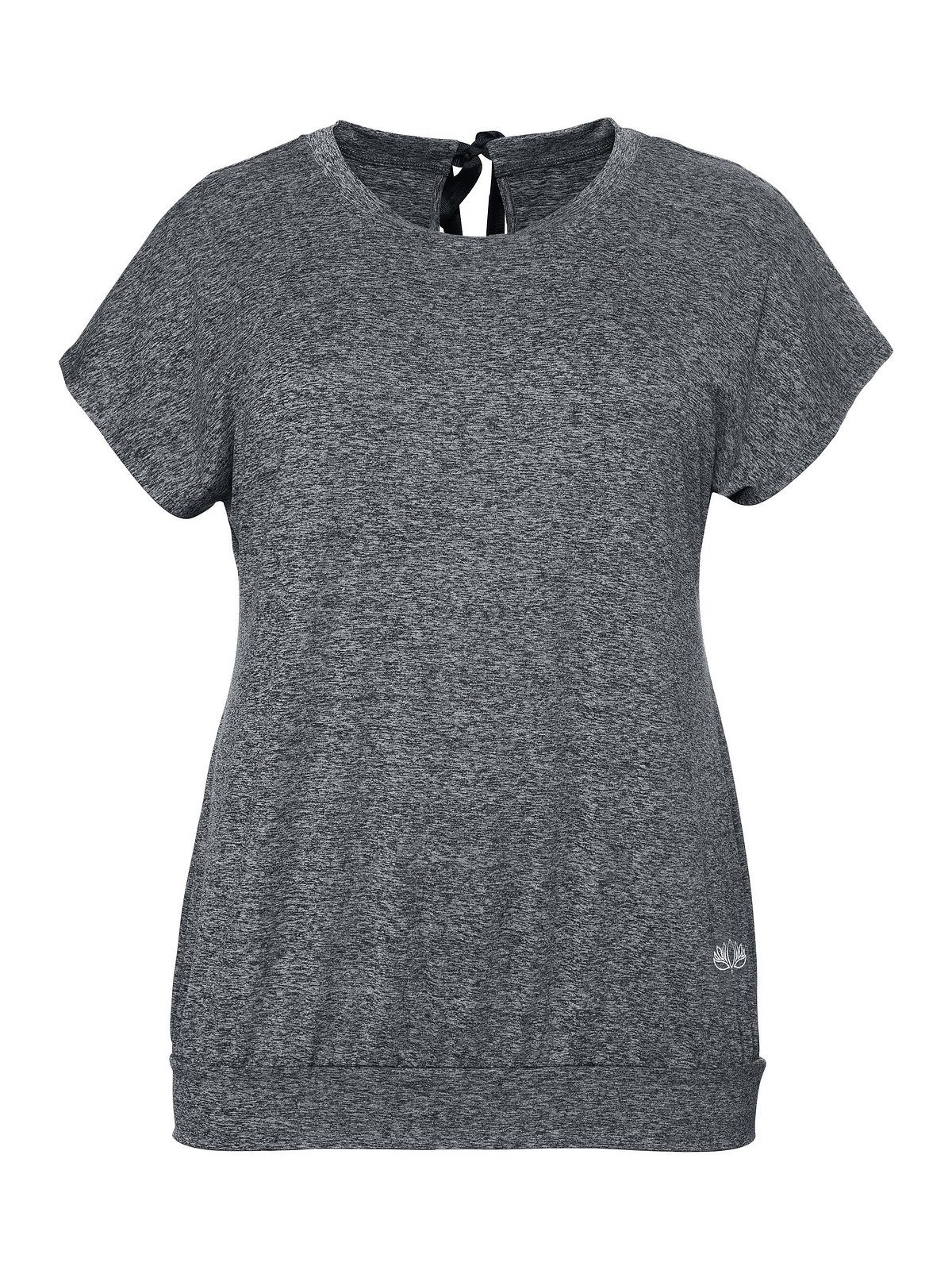 Sheego T-Shirt Große Größen aus grau meliert Funktionsmaterial