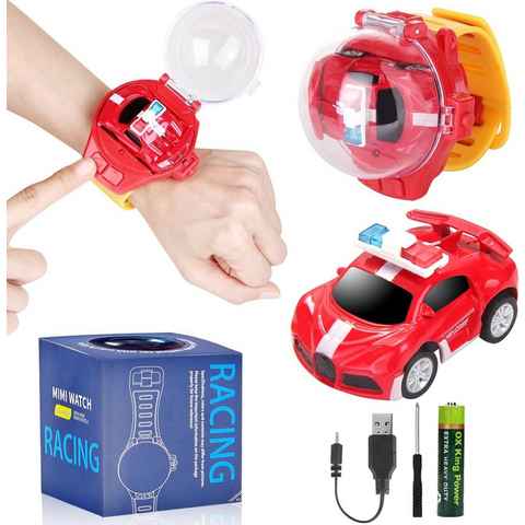 autolock RC-Auto Mini Fernbedienung Auto Uhr Spielzeug Remote Control Car Watch Toys, 2,4 GHz Armbanduhr Spielzeug USB Elektrisches Spielzeugauto für Jungen