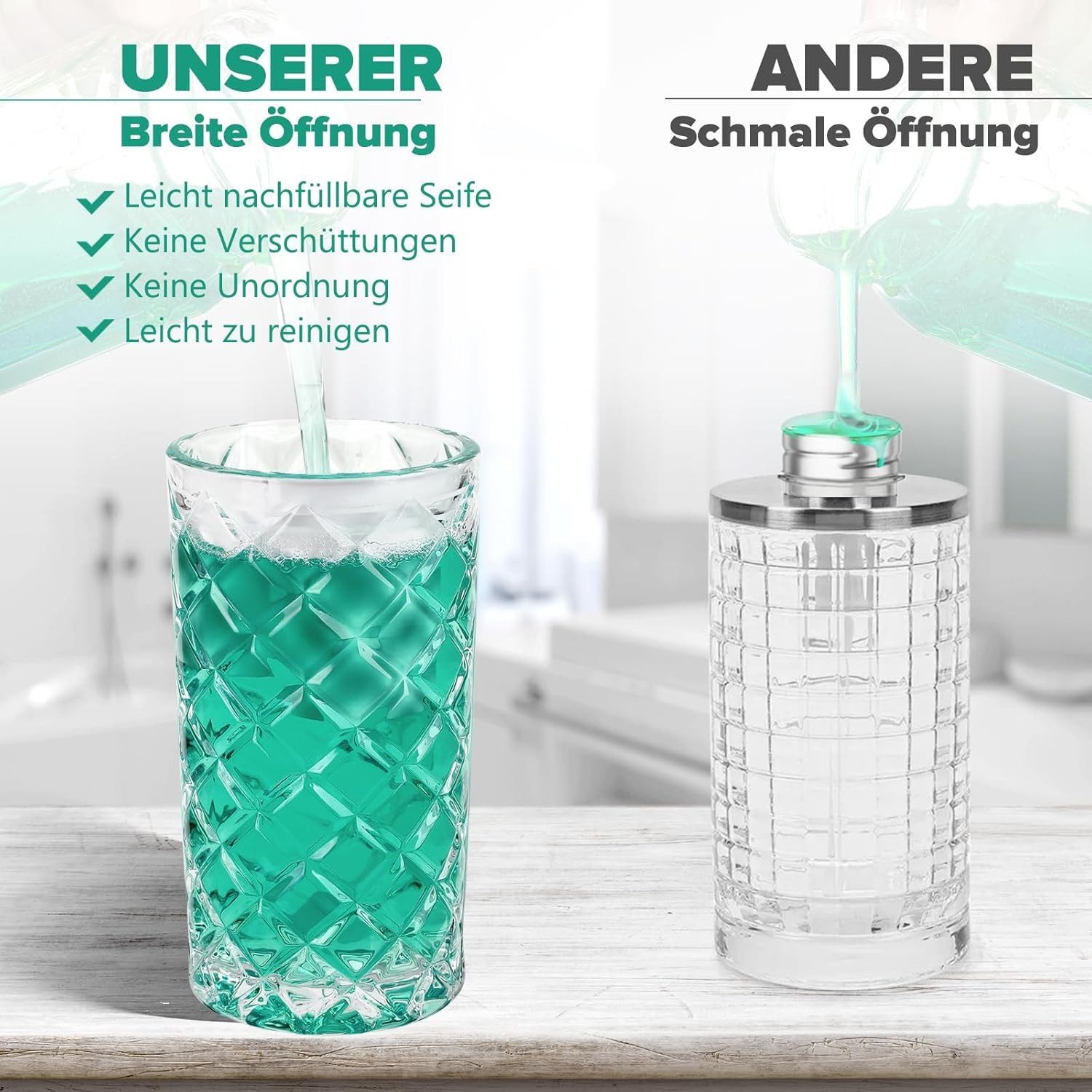 FELIXLEO Seifenspender Seifenspender Automatisch Schaum Elektrischer Sensor 300ml, (1-tlg) – Bild 3 von 5