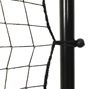 vidaXL Fußballtor Fußball-Rebounder Schwarz 366x90x183 cm HDPE