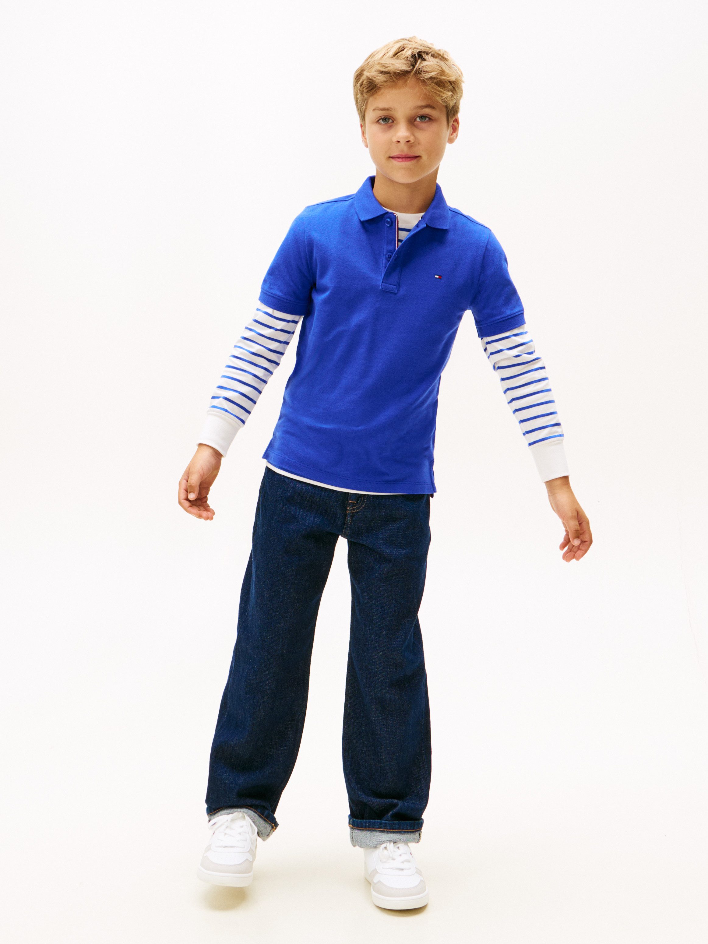 Tommy Hilfiger Poloshirt FLAG POLO SS mit Logostickerei