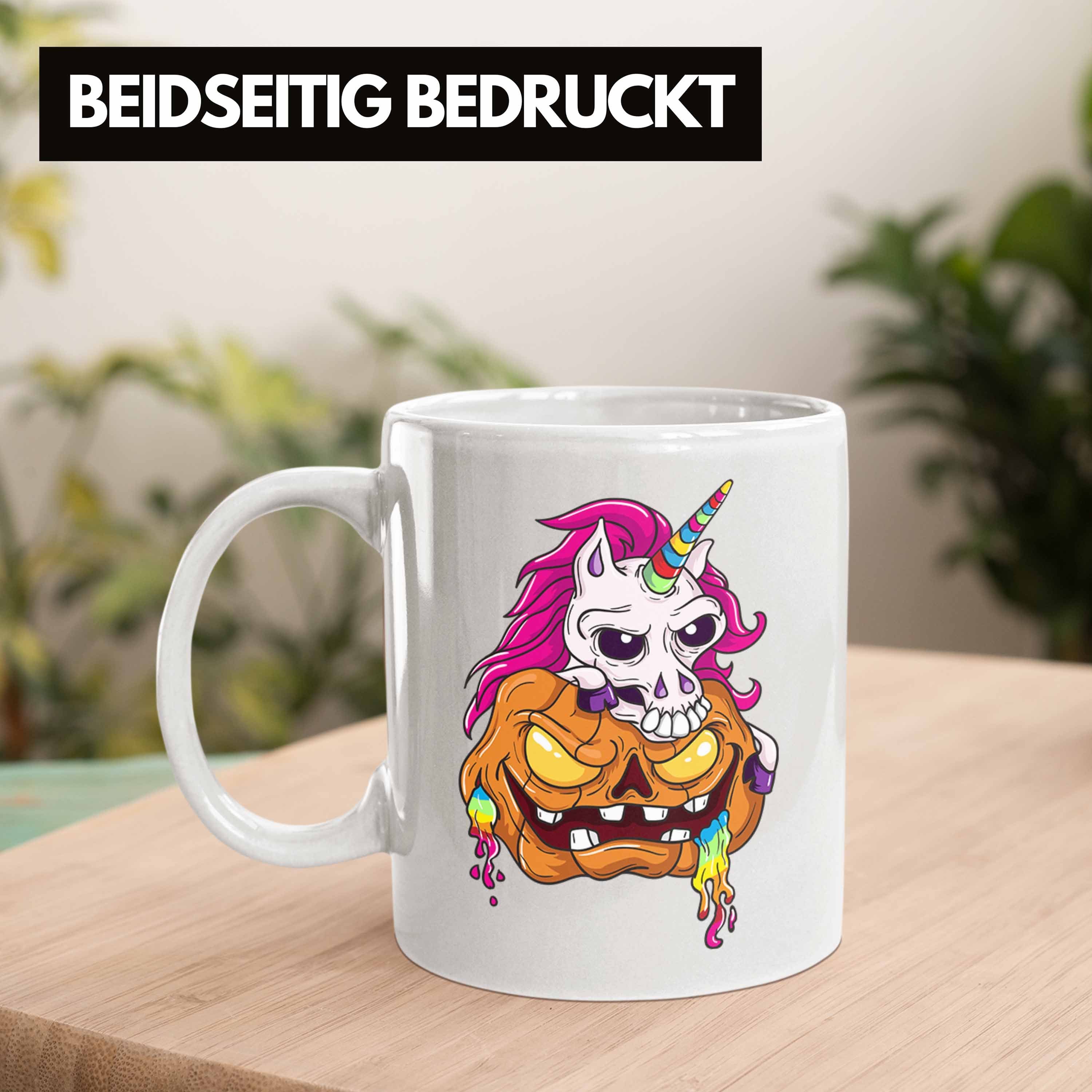 Dabbing Halloween Weiss Kürbis Tasse Tasse Dekoration Trendation Becher Skelet