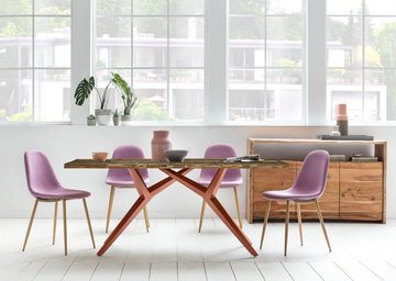 dynamic24 Esstisch, Tisch 180x100 cm Altholz mehrfarbig