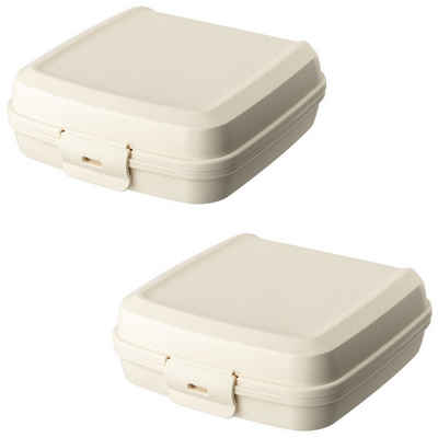 Engelland Lunchbox Brotdose mit Klickverschluss, Kunststoff (BPA-frei), (Vorteils-Set, 2-tlg., Ideal für Schule, Kindergarten und Arbeit), BPA frei, robuster Kunststoff, spülmaschinengeeignet