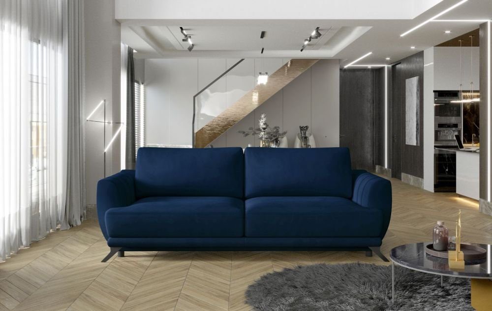 MOEBLO Schlafsofa SIGMA, Sofa, Couch für Wohnzimmer, Federkern Sofagarnitur Polstersofa Wohnlandschaft, mit Schlaffunktion und Bettkasten