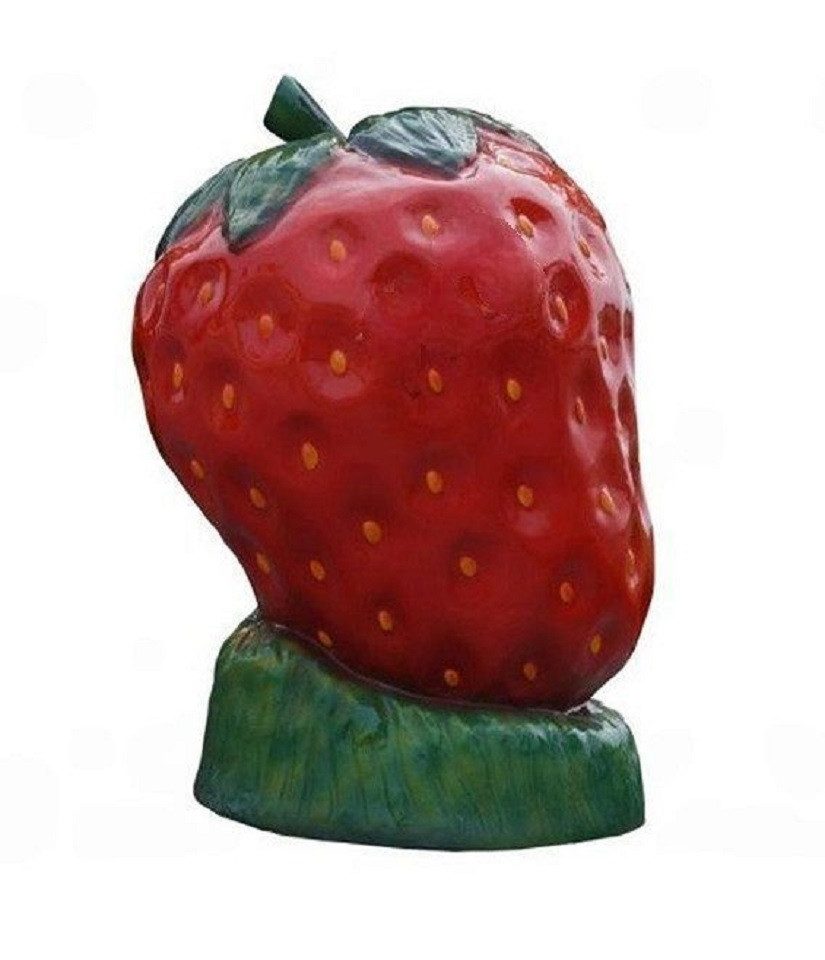 Skulptur XXL Erdbeere Werbung Figur Garten Dekoration Deko Werbe Laden