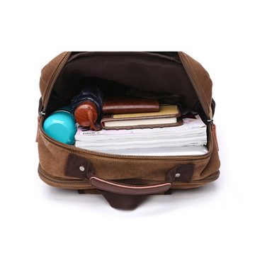 D-IDEAZ Notebook-Rucksack Luxuriöser Canvas Rucksack für unterwegs oder im Büro, Canvas