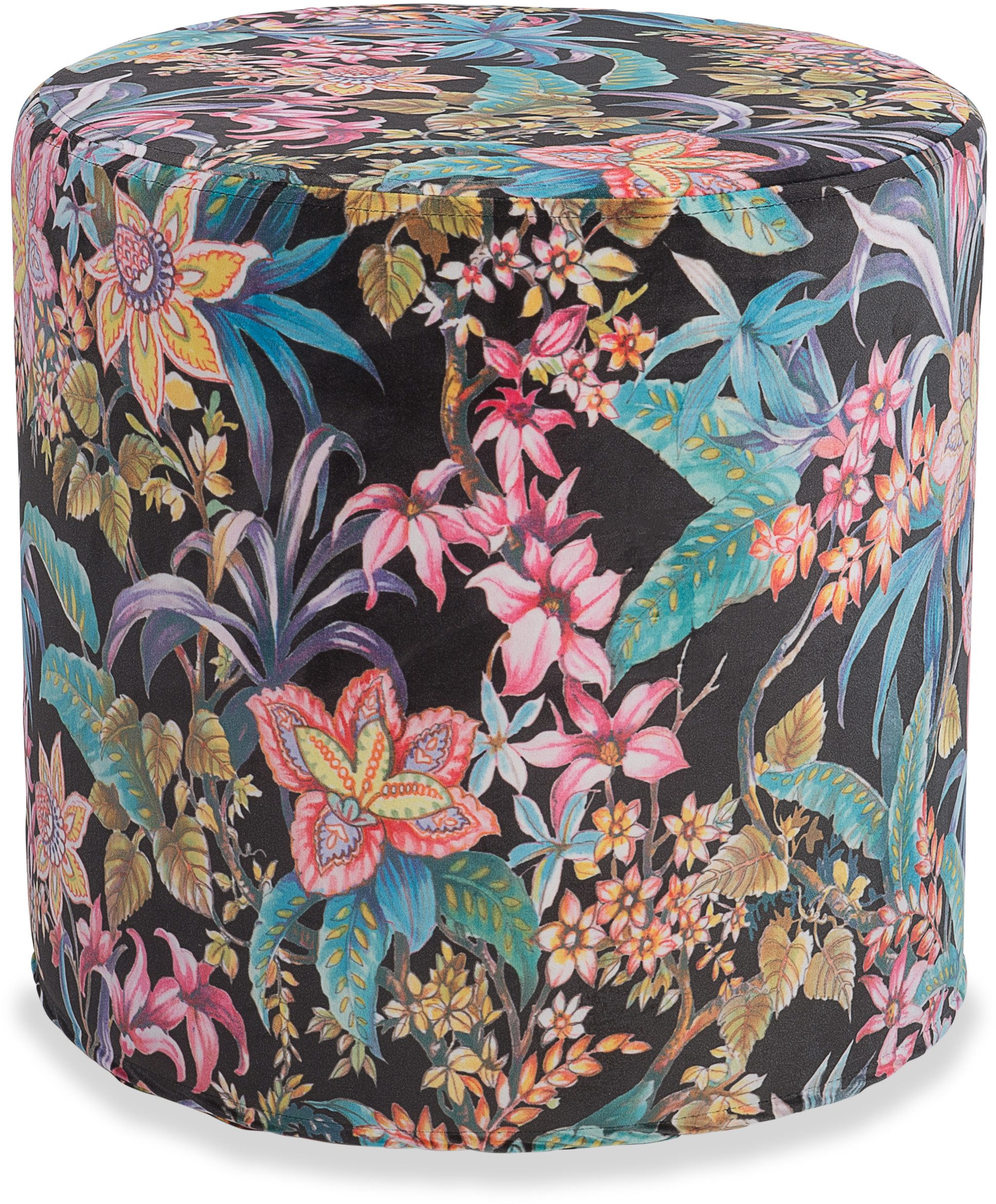 H.O.C.K. Sitzhocker H.O.C.K. Colourful Velvet Hocker rund Pouf ø45x45cm, Hocker, Barhocker & Sitzhocker, Schminktischhocker, Wohnzimmer Hocker