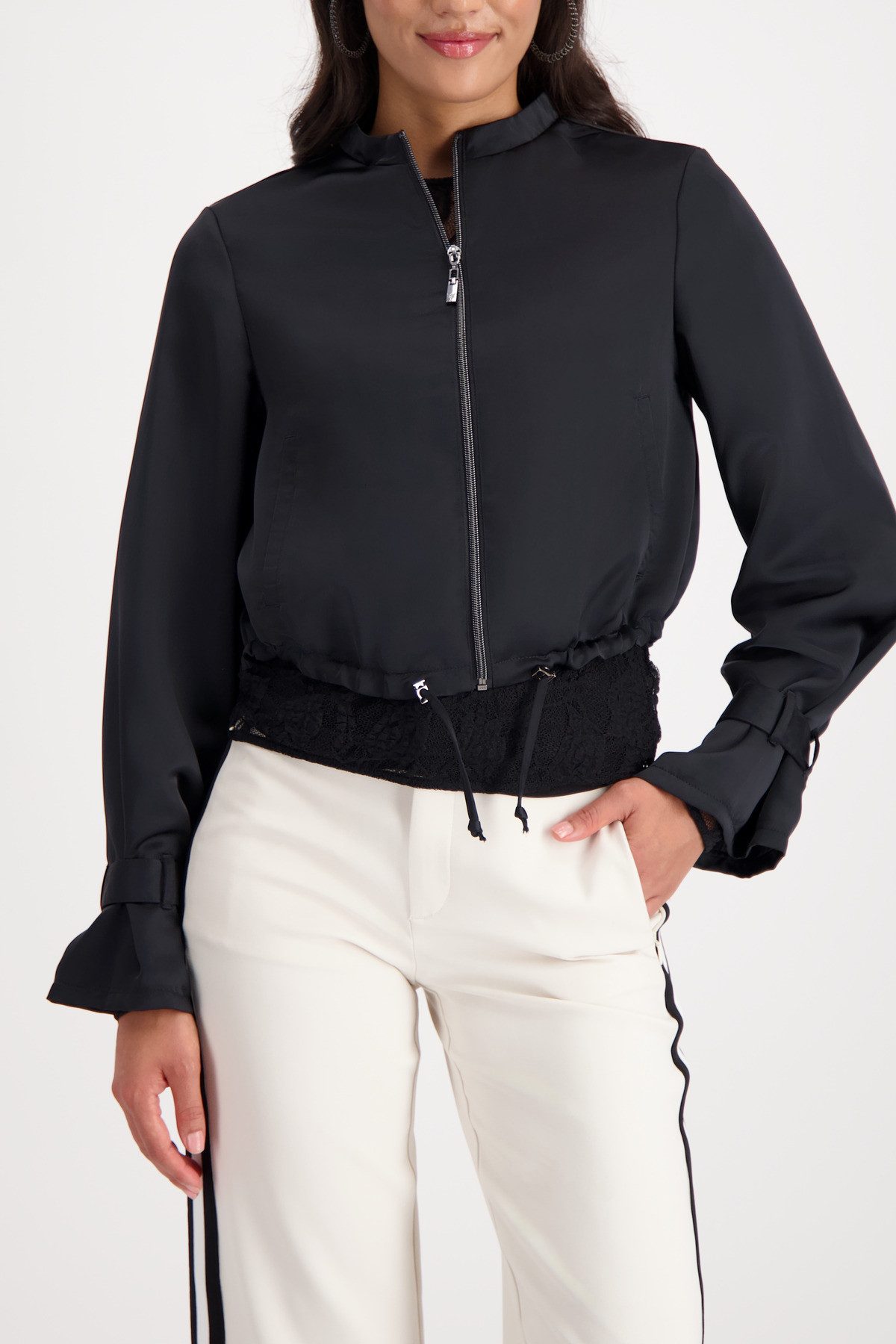 Monari Blouson Jacke Satinblouson Regular fit mit Stehkragen