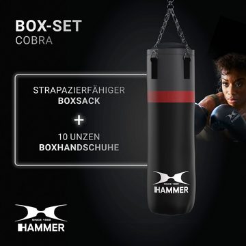 Hammer Boxsack Cobra (Set, mit Boxhandschuhen)