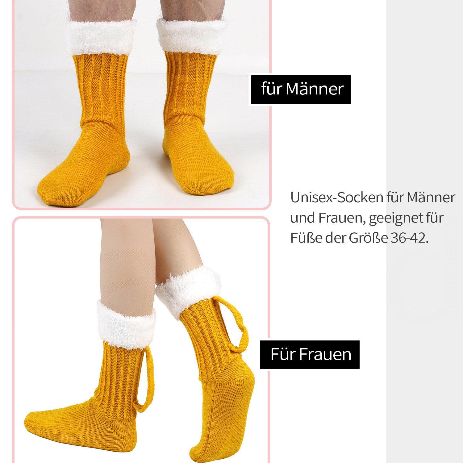 Biersocken lustige 3D-Biergriffsocken Langsocken Gestrickte Daisred