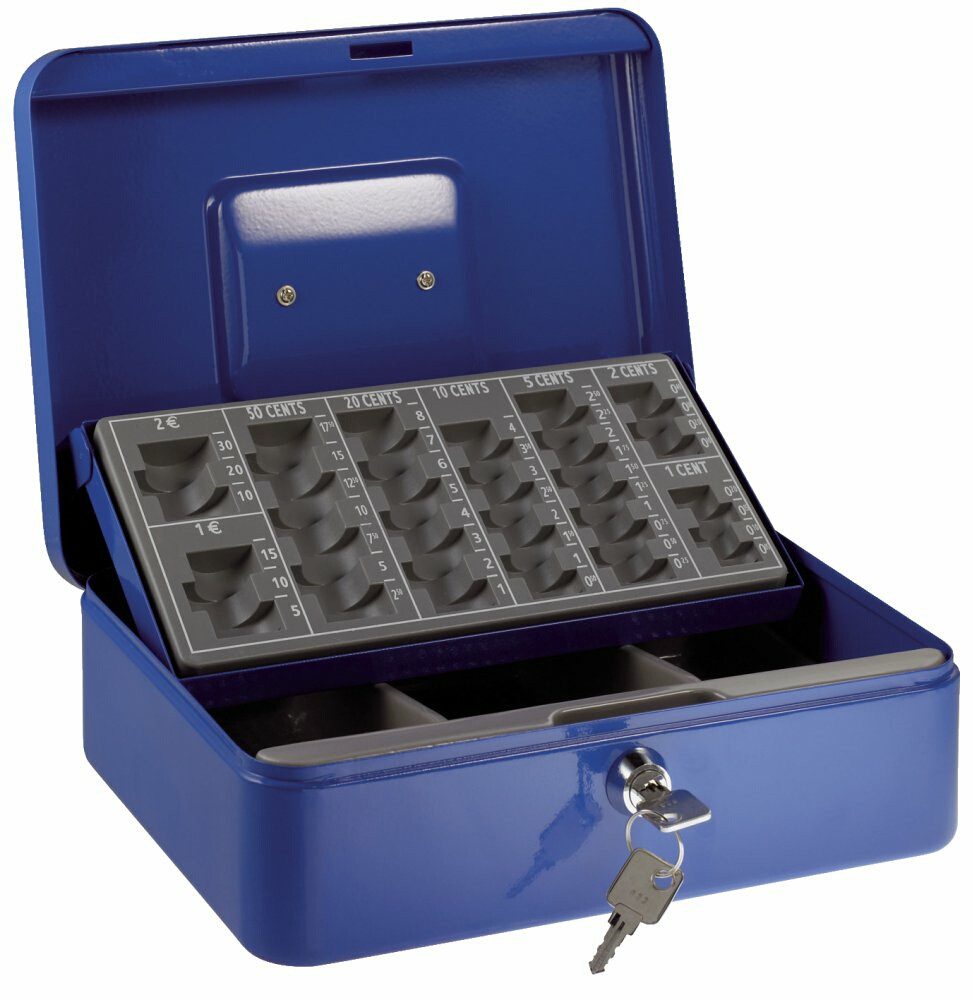 Geldkassette Geldzählkassette Euro BxTxH 250x180x90mm blau (16 Stück)