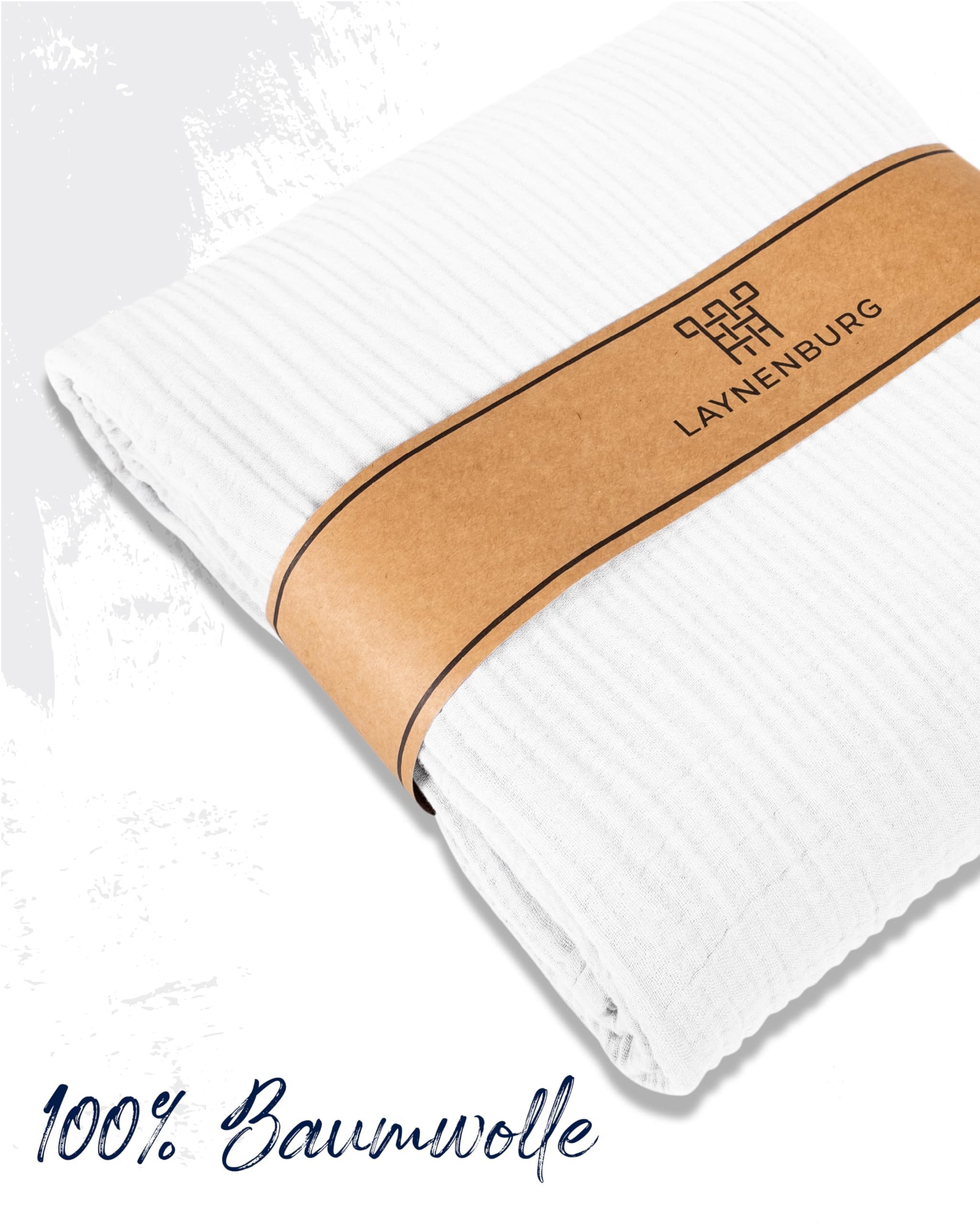 Laynenburg Tagesdecke Musselin aus 100% Baumwolle – Baumwolldecke, Kuscheld günstig online kaufen