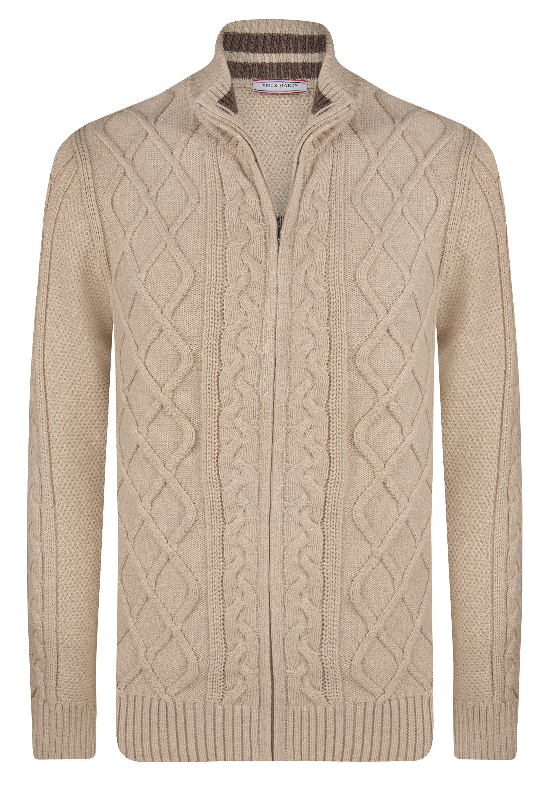 Strickjacke Strickjacke mit durchgehendem Reißverschluss