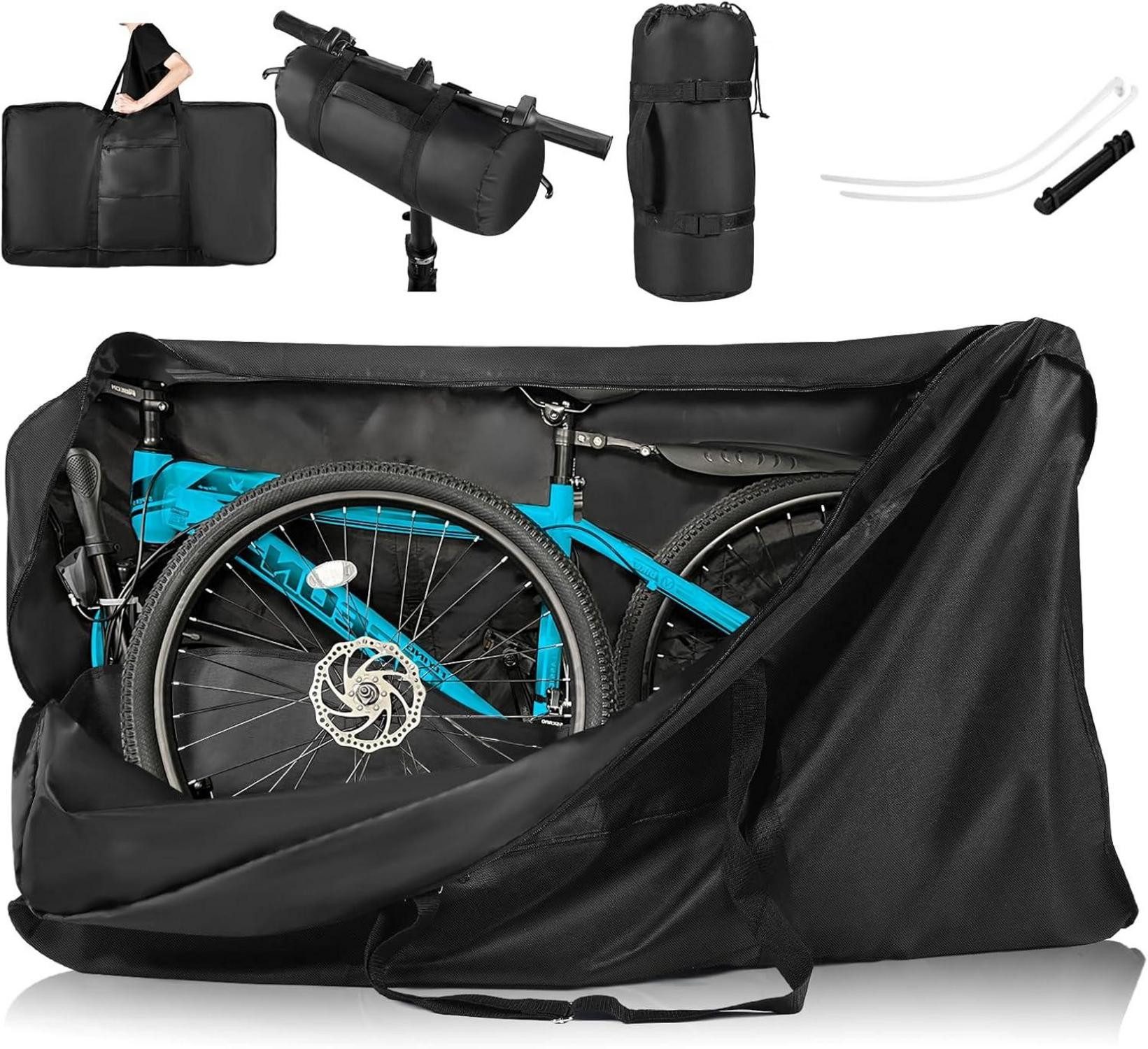 Fahrradschutzhülle Fahrrad Transporttasche 900D Oxford Wasserdicht 24-29 Zoll