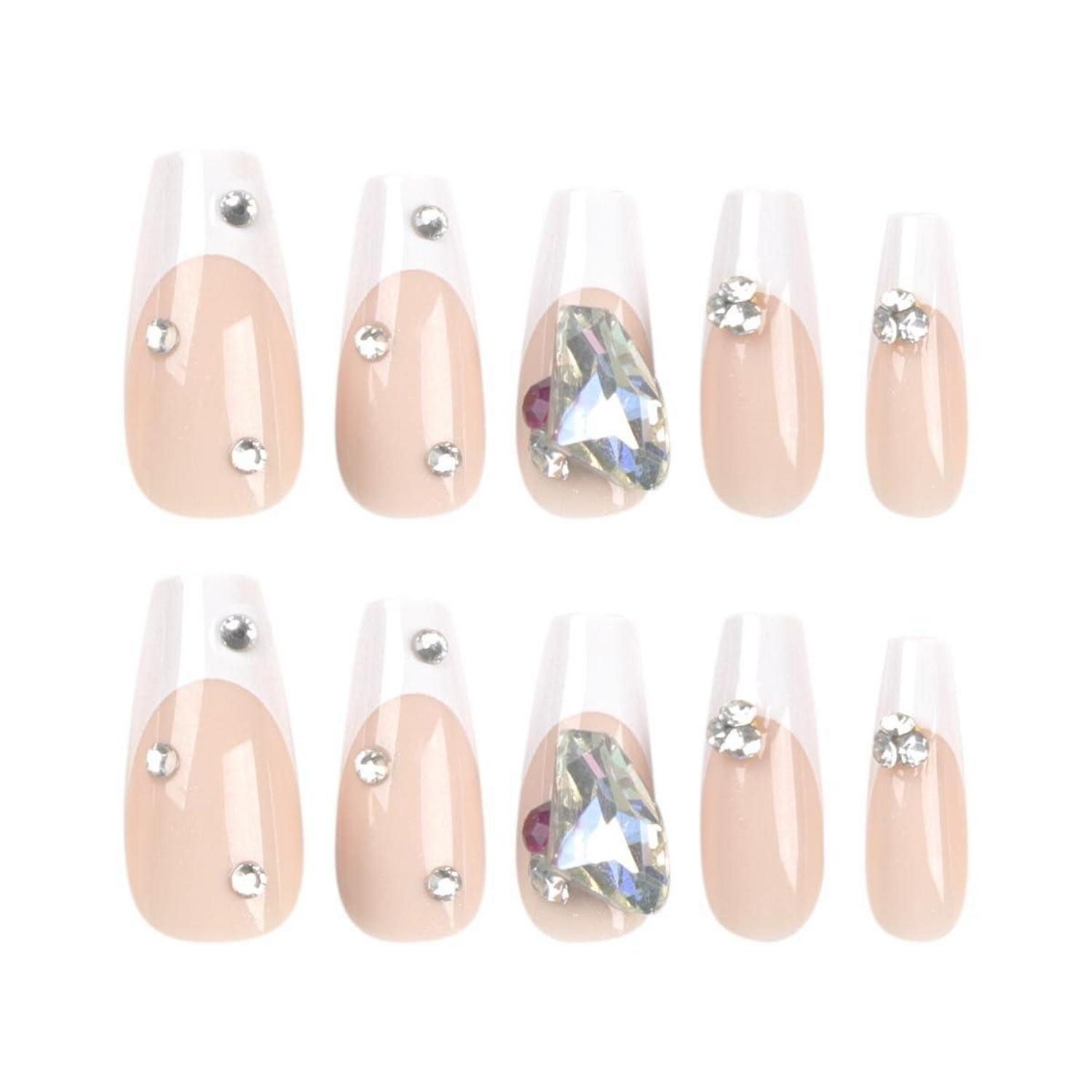 LuxusKollektion Kunstfingernägel Kunstnägel 24 Stück Full Cover Press-On Nägel zum Aufkleben für Frauen