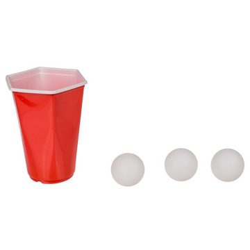 ReWu Spiel, Trinkspiel, Hexagon Beer Pong, mit 15 Bällen & 22 Trinkbecher