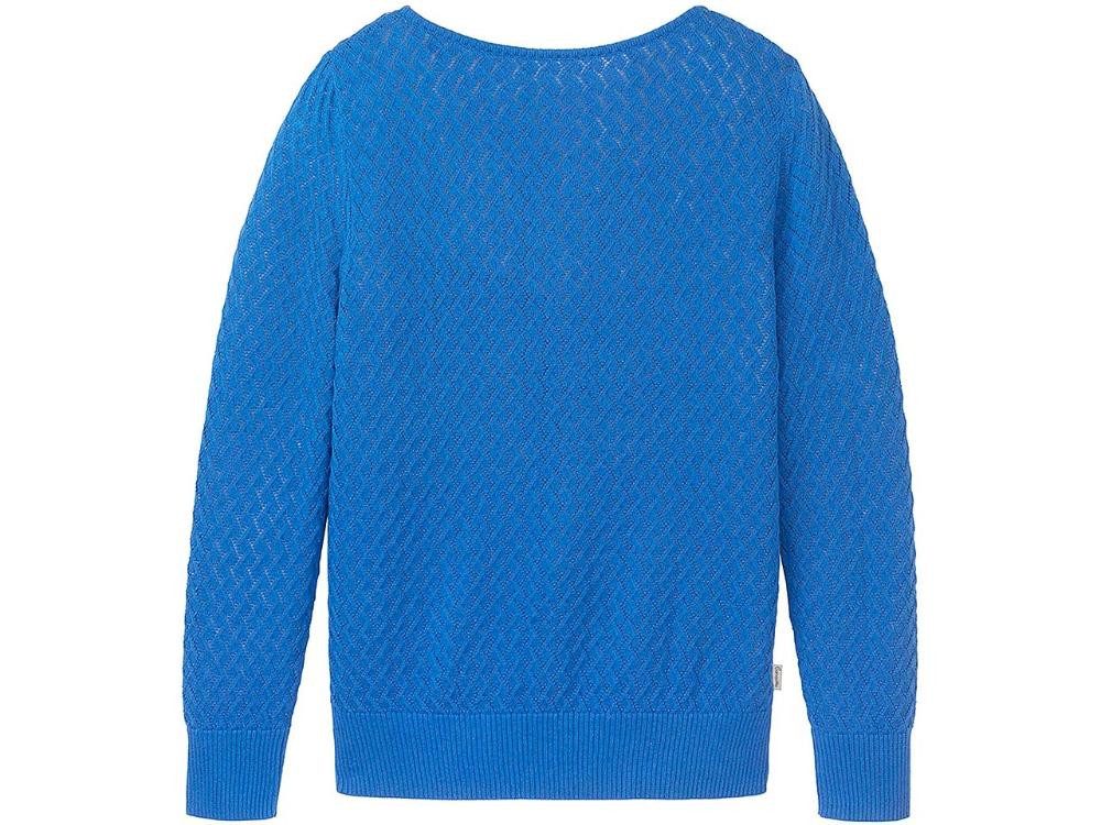 Tranquillo Rundhalspullover tranquillo Bio-Damen-Strickpullover mit tiefem Rüc