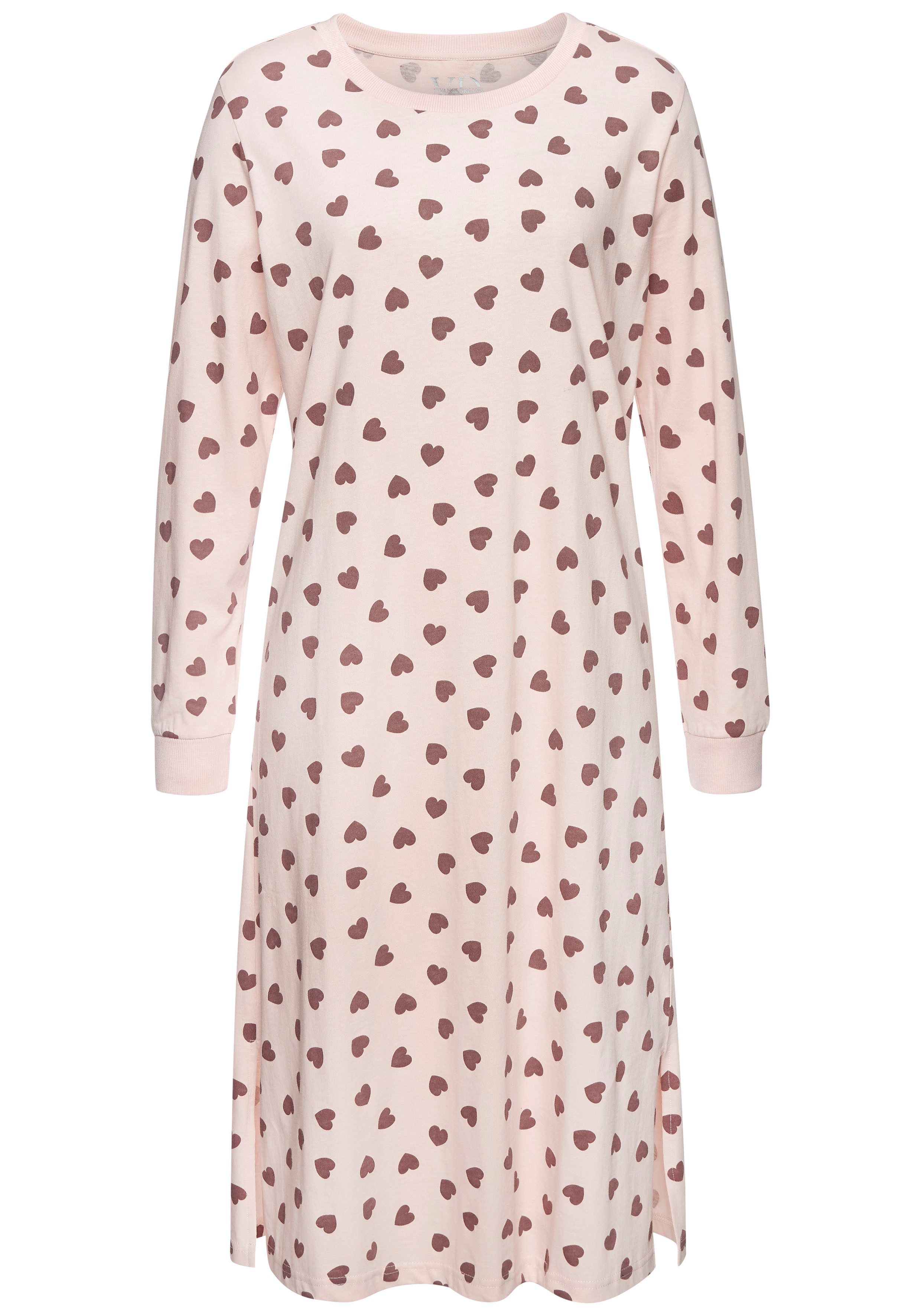 Vivance Dreams by Lascana Nachthemd mit süßem Herzmuster. € 24,99