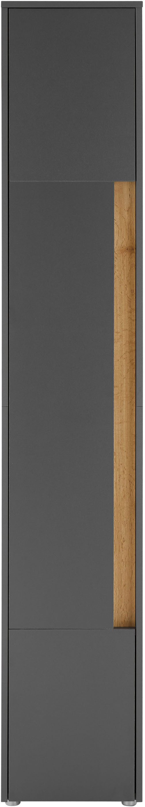Home affaire Hochschrank CITY/GIRON, Badschrank mit Griffmulde, Schrank in zeitlosem Design in den Farben Weiß und Anthrazit verfügbar, viel Stauraum – Bild 5 von 5