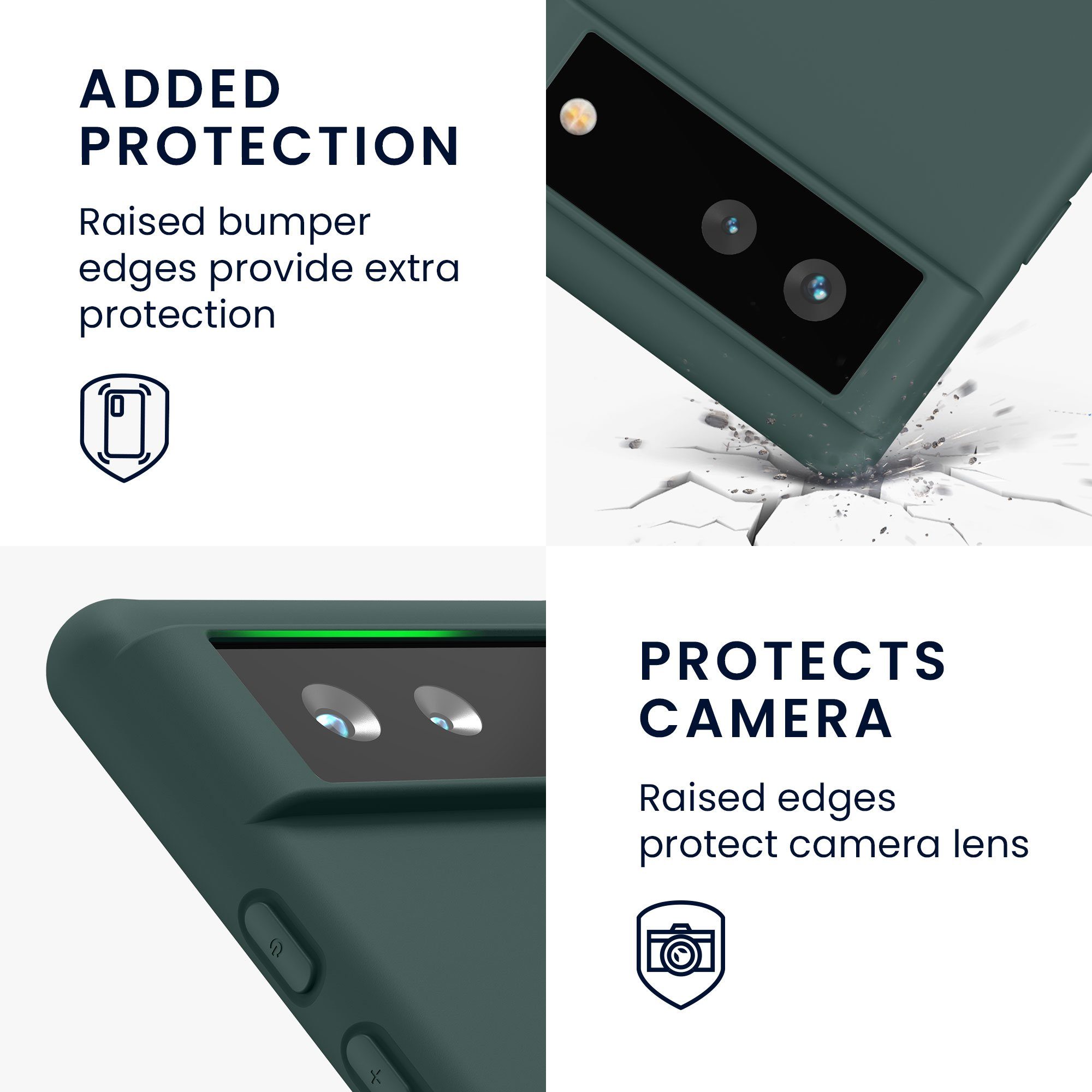 kwmobile Handyhülle Hülle für Google Pixel 6, Hülle Silikon - Soft Handyhülle - Handy Case Cover – Bild 3 von 5