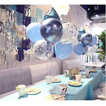 GelldG Ballon-Bouquet Ballonständer 4 Sets Ballonhalter mit Kunststoffständer