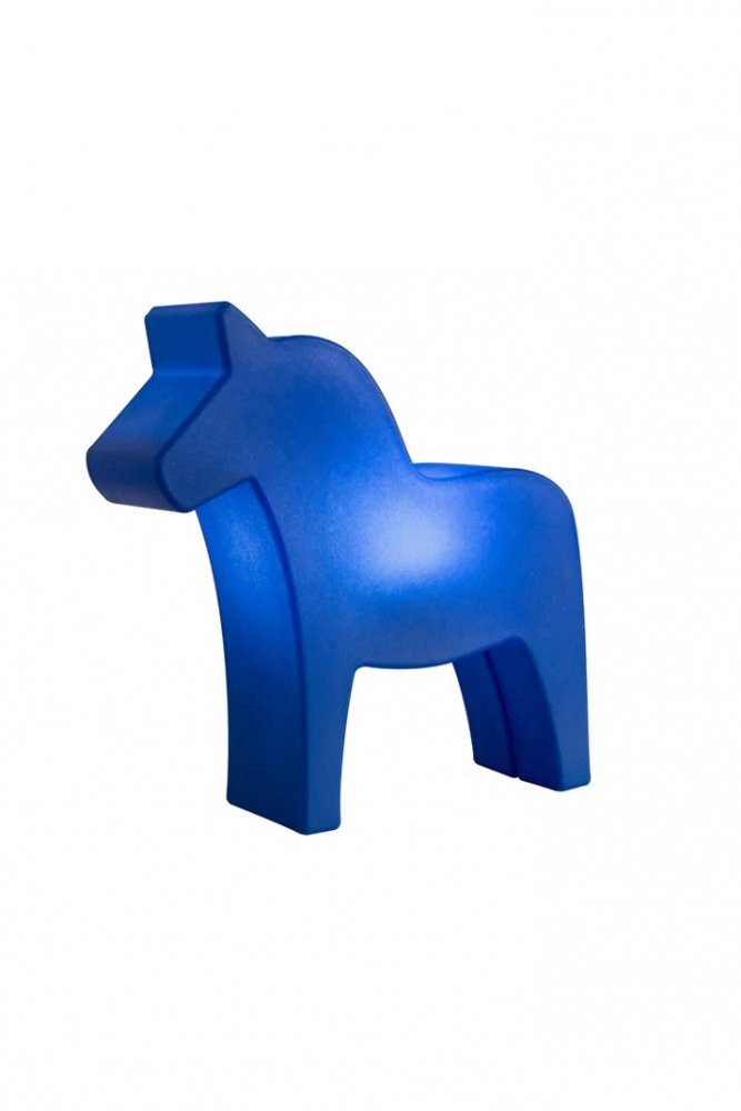 8 seasons design Dekolicht 8 seasons - Motivleuchte Shining Dala Horse 43 cm blau (veredelt) LED