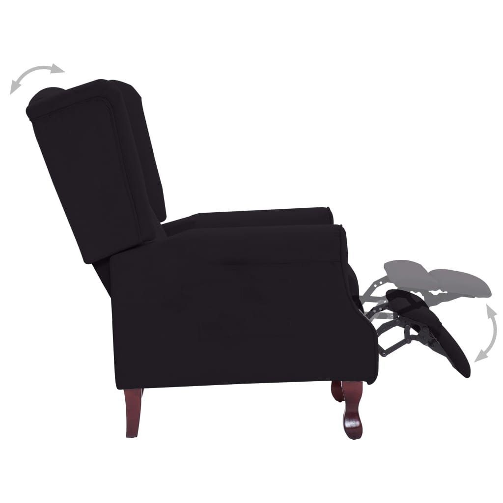 Schwarz für Relaxsessel Wohnzimmer Sessel, das verstellbare DOTMALL Armsessel mit Holzbeine,