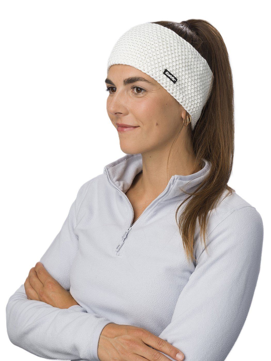 Eisbär Stirnband Jamies (Futter aus Fleece-Merinowolle) weiss Damen