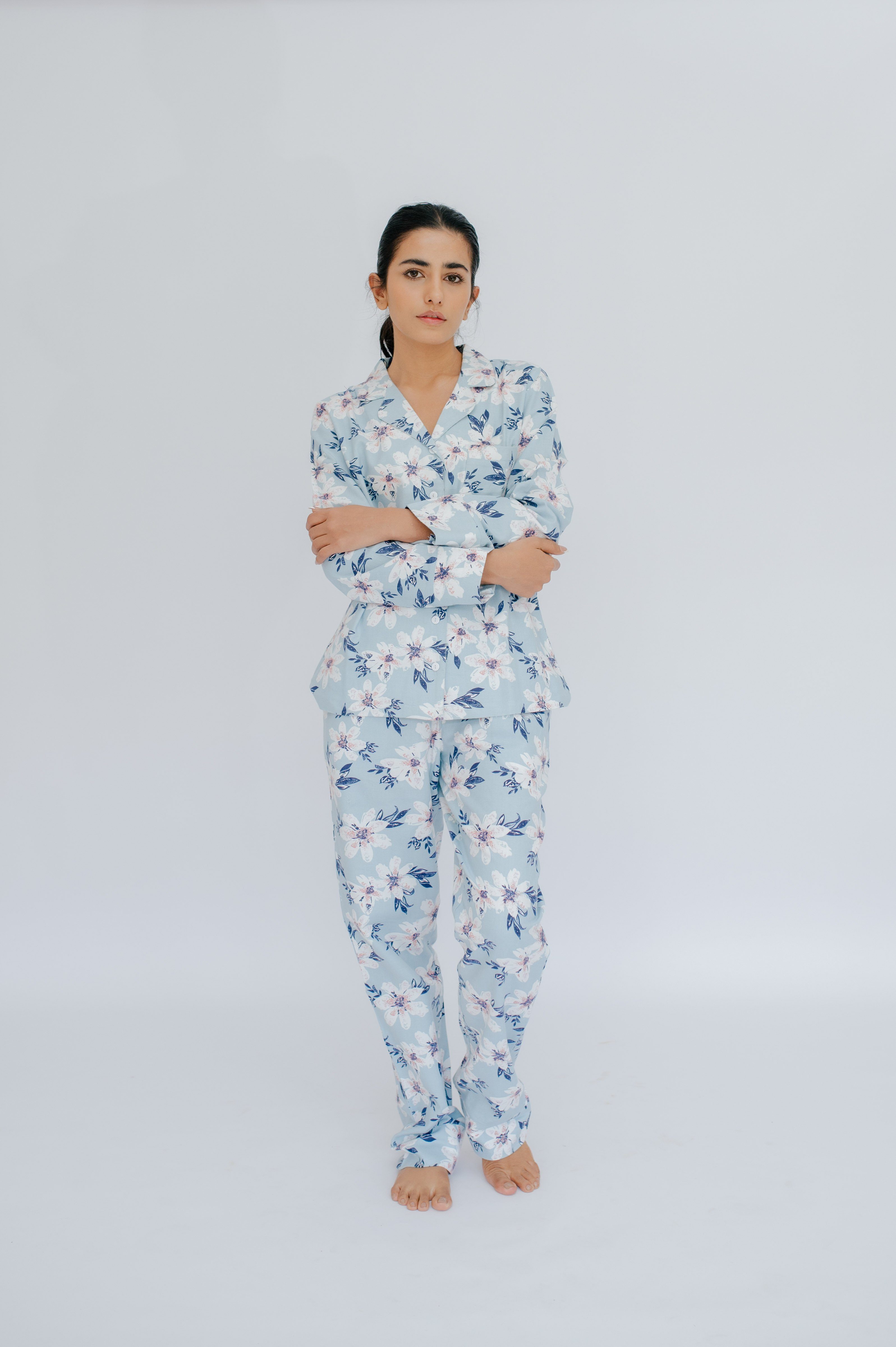 SNOOZE OFF Pyjama Schlafanzug in hellblau günstig online kaufen
