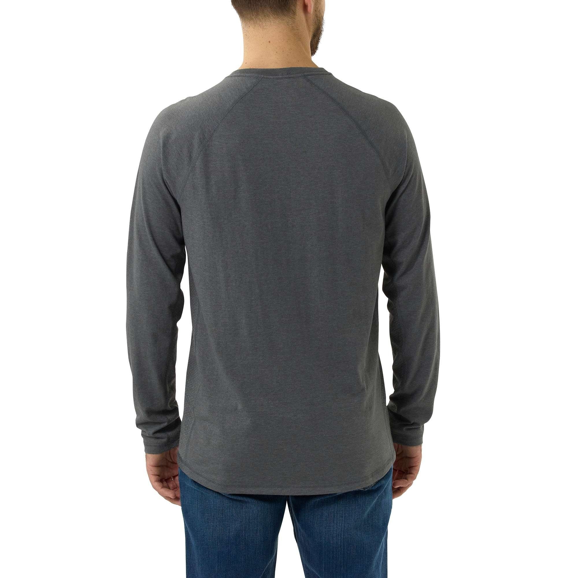 T-SHIRT POCKET heather FLEX Carhartt L/S carbon Longsleeve FORCE Carhartt (1-tlg) 104617