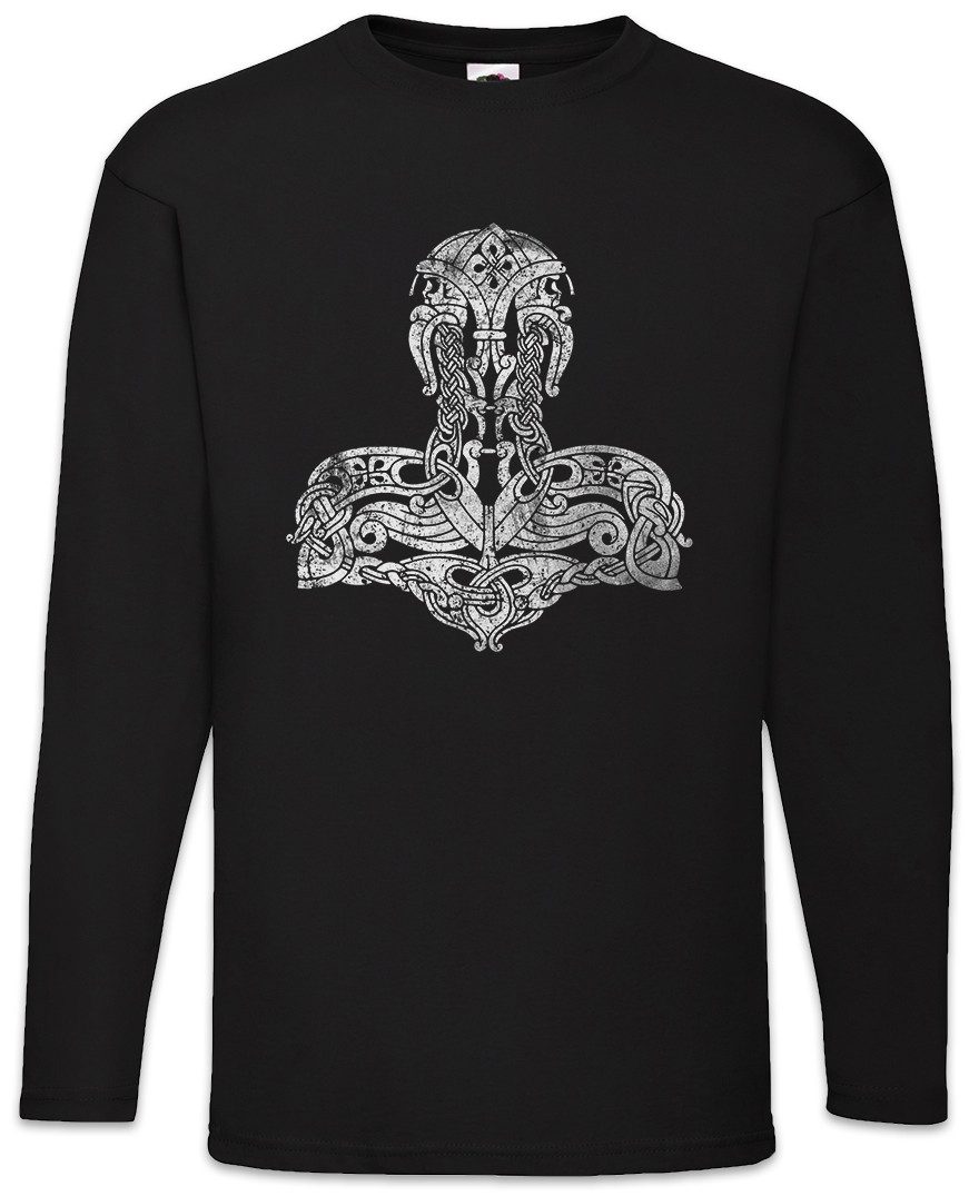 Langarmshirt Thor's Hammer II Langarm T-Shirt Mjölnr Viking Vikings Wikinger Thor