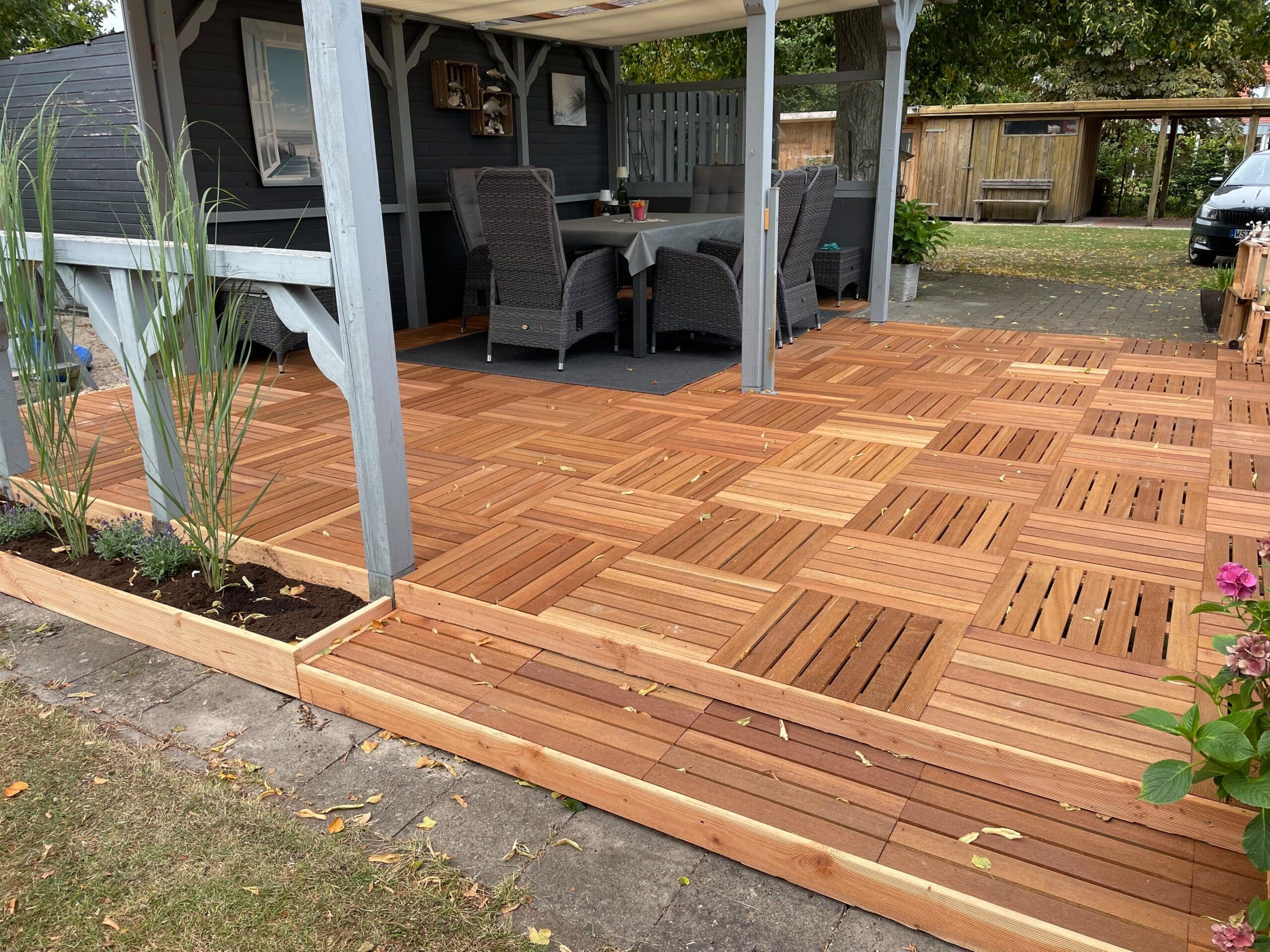Belladoor Terrassenplatte Belladoor Holz Terrassenfliese Braun Outdoor, Holz 50x50, Braun