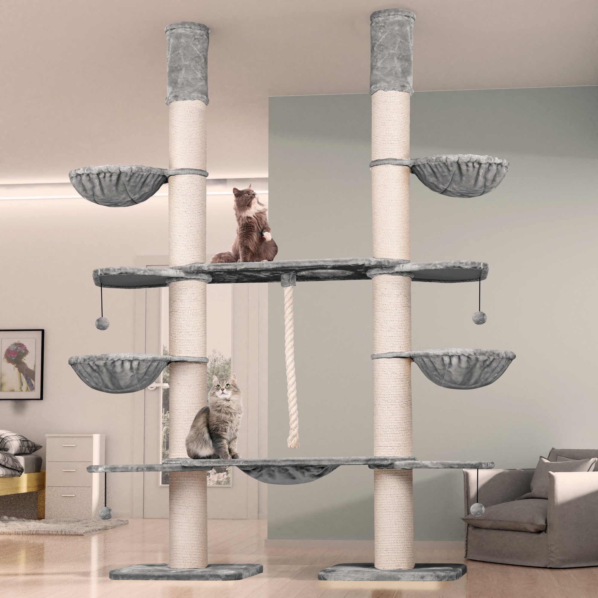 Happypet Kratzbaum, Verbindungs-Set mit Liegemulde Ideal zur Erweiterung von Когтеточкиn
