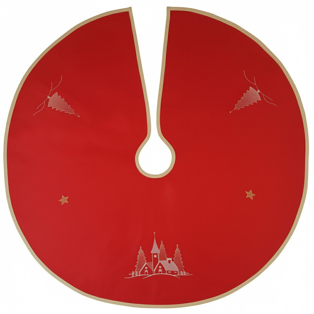 NYVI Weihnachtsbaumdecke Weihnachtsbaumdecke Weihnachtsdorf 90 cm - Weihnac günstig online kaufen