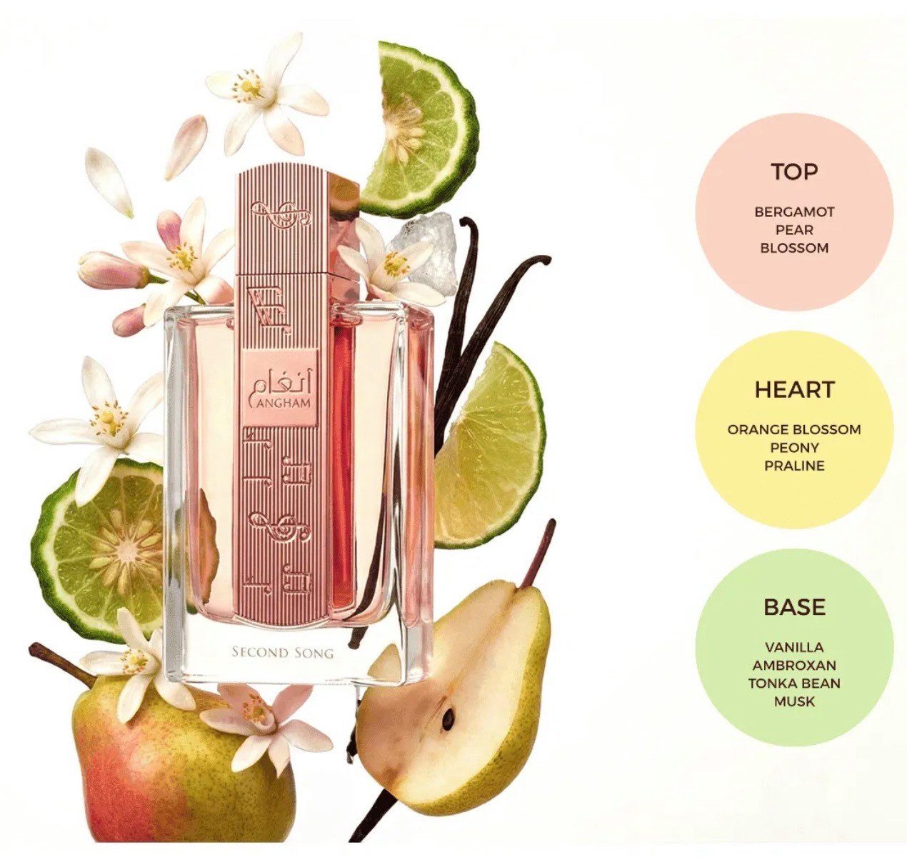 Lattafa Eau de Parfum Angham Second Song, Arabische Damenduft 100 ml, New Launch, Feminin und langanhaltend, Made in U.A.E