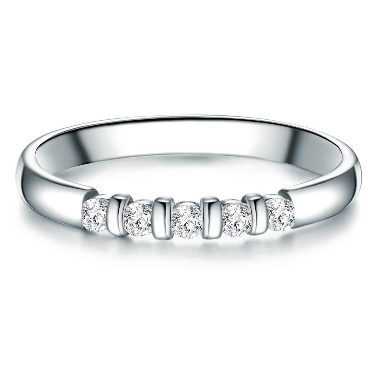 Trilani Memoirering TR225 (1-tlg), mit Zirkonia im Brillant-Look