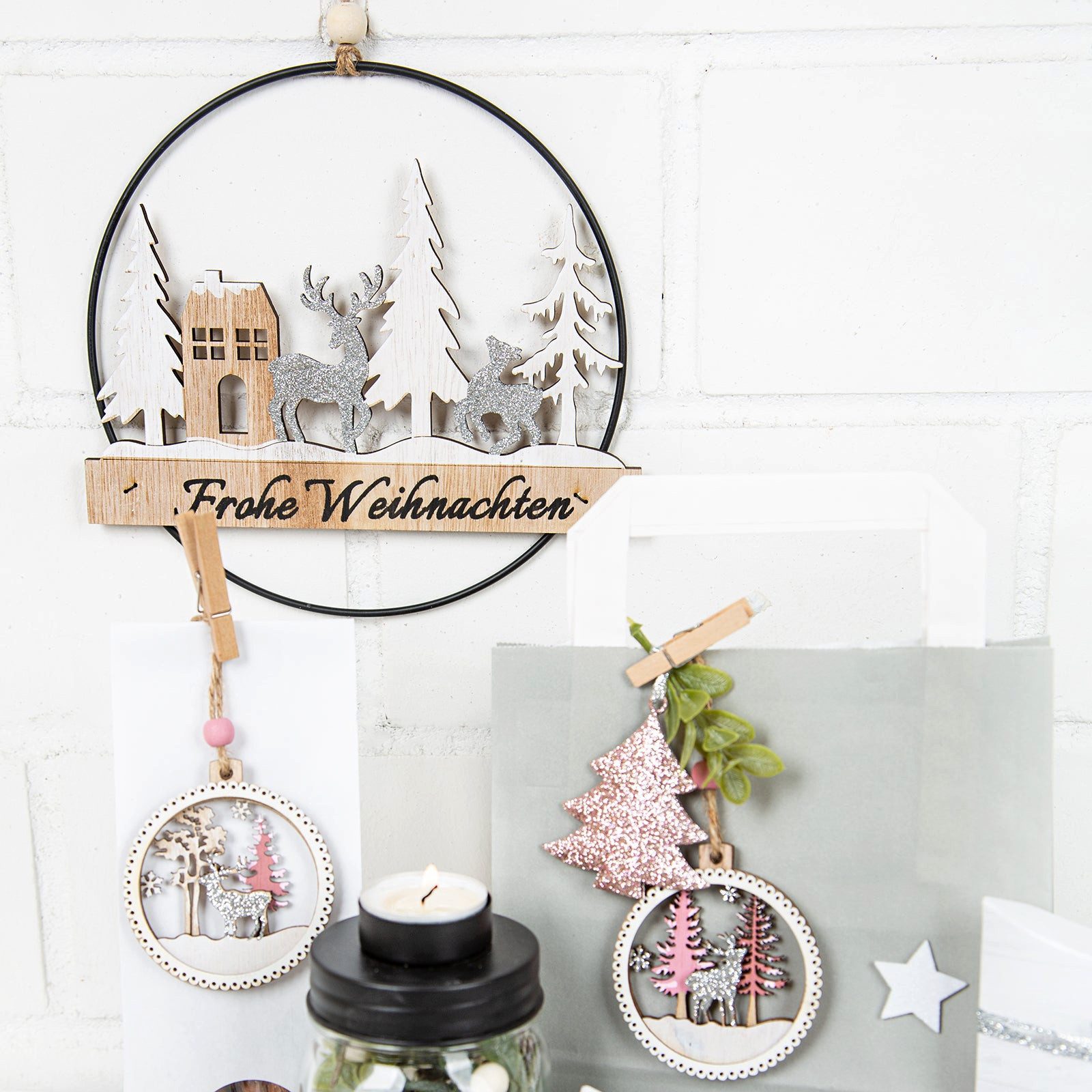 Logbuch-Verlag Dekofigur Türkranz Wand Anhänger Frohe günstig online kaufen