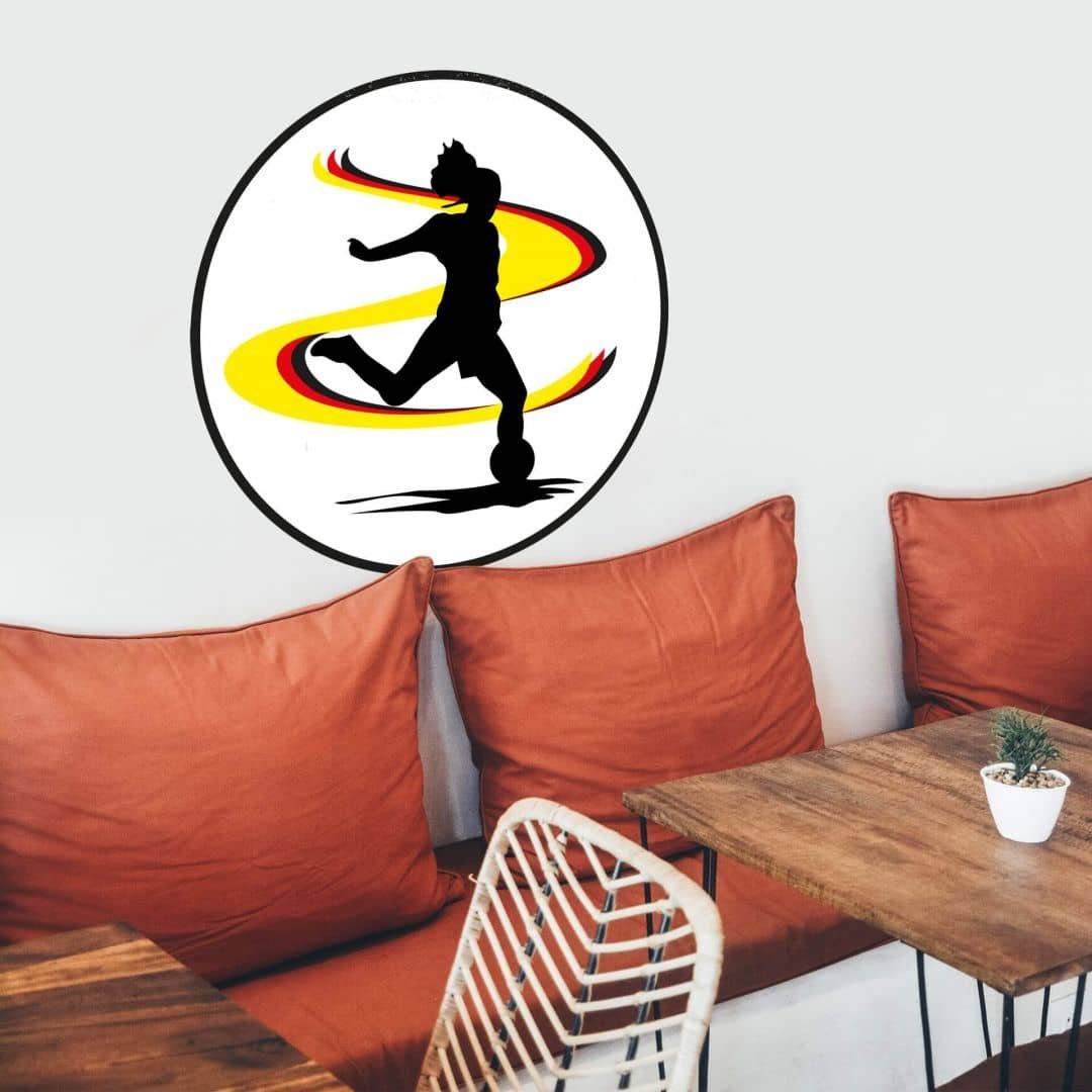K&L Wall Art Wandtattoo Frauen Fußball Fanartikel Klebebilder Mädchen Kinderzimmer Sticker, selbstklebende Wandsticker für Jungenzimmer, hergestellt in Berlin